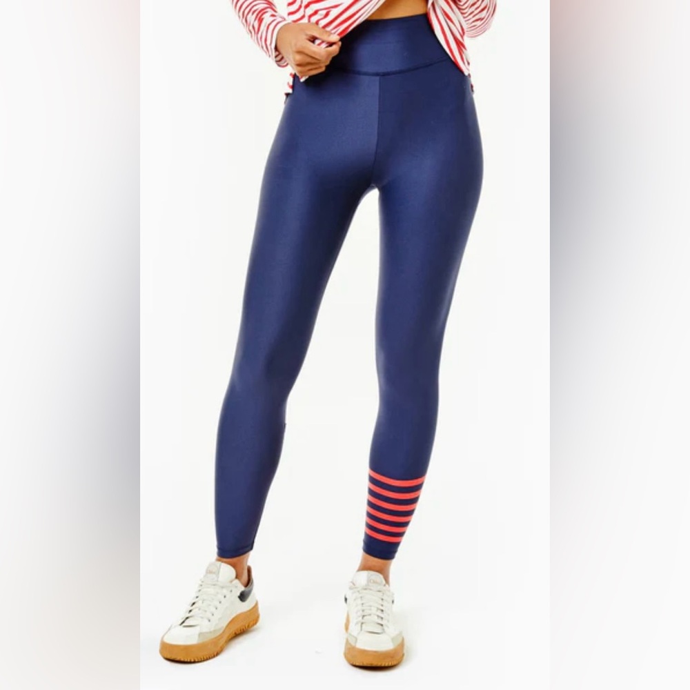 NWT Addison Bay $118 Navy with Red stripes Legging size XS